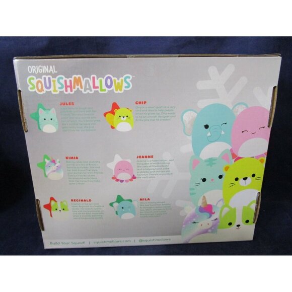 Original Squishmallows 2021 Holiday Bright Squad 6 Mini Plush Ornament Set New - Picture 2 of 12